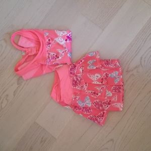 Girls gymboree active set, size 10-12, pink